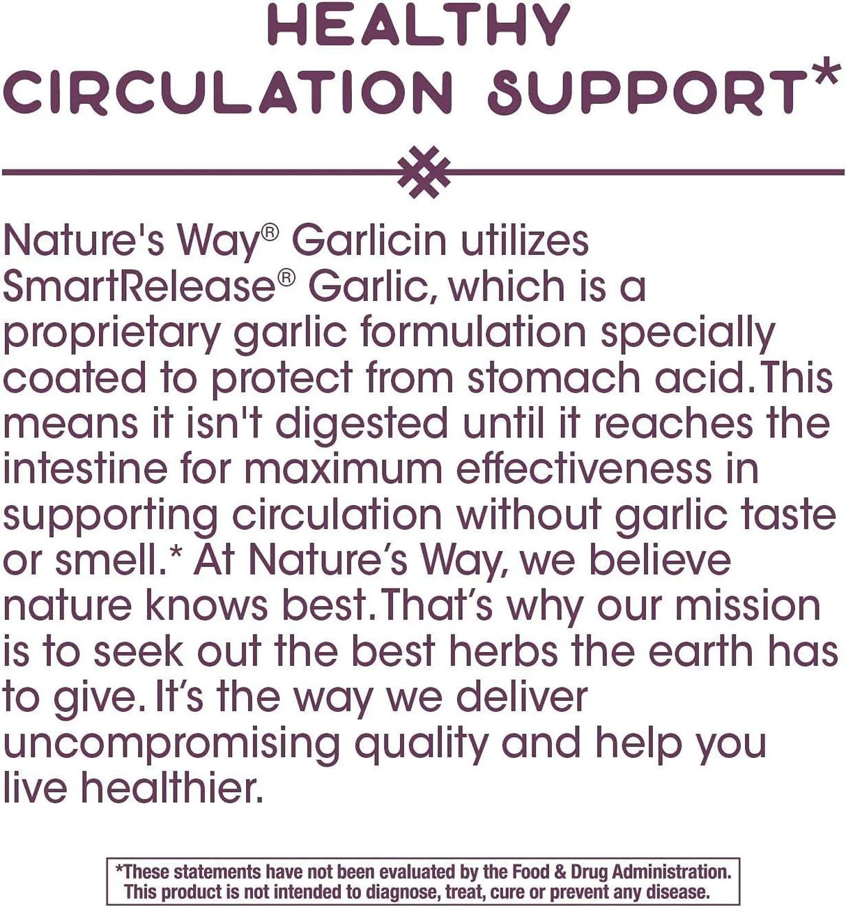 NATURE'S WAY - Nature's Way Premium Herbal Garlicin Cardio 350Mg. 180 Tabletas - The Red Vitamin MX - Suplementos Alimenticios - {{ shop.shopifyCountryName }}