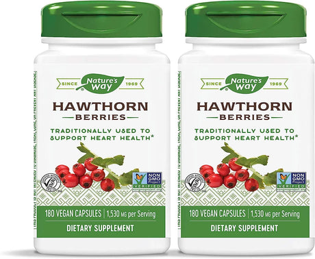 NATURE'S WAY - Nature's Way Premium Herbal Hawthorn Berries 1,530Mg. 180 Capsulas 2 Pack - The Red Vitamin MX - Suplementos Alimenticios - {{ shop.shopifyCountryName }}