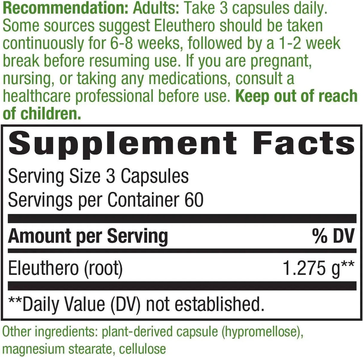 NATURE'S WAY - Nature's Way Premium Herbal Siberian Eleuthero 1275Mg. 180 Capsulas - The Red Vitamin MX - Suplementos Alimenticios - {{ shop.shopifyCountryName }}
