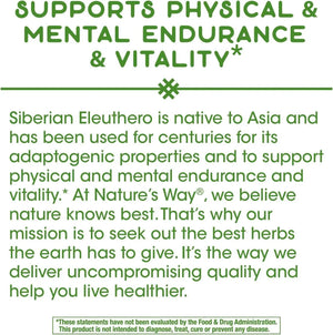 NATURE'S WAY - Nature's Way Premium Herbal Siberian Eleuthero 1275Mg. 180 Capsulas - The Red Vitamin MX - Suplementos Alimenticios - {{ shop.shopifyCountryName }}