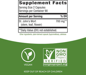 NATURE'S WAY - Nature's Way Premium St. John’s Wort Herb 700Mg. 180 Capsulas - The Red Vitamin MX - Suplementos Alimenticios - {{ shop.shopifyCountryName }}
