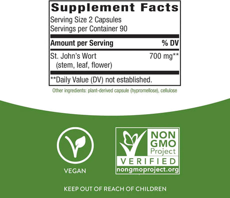 NATURE'S WAY - Nature's Way Premium St. John’s Wort Herb 700Mg. 180 Capsulas - The Red Vitamin MX - Suplementos Alimenticios - {{ shop.shopifyCountryName }}