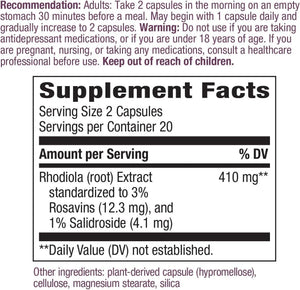 NATURE'S WAY - Nature's Way Rhodiola Energy 40 Capsulas - The Red Vitamin MX - Suplementos Alimenticios - {{ shop.shopifyCountryName }}