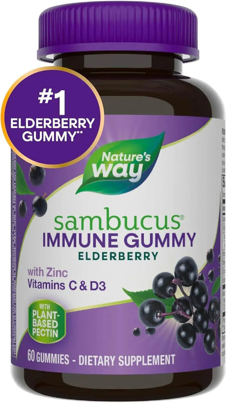 NATURE'S WAY - Nature's Way Sambucus Elderberry 60 Gomitas - The Red Vitamin MX - Suplementos Alimenticios - {{ shop.shopifyCountryName }}