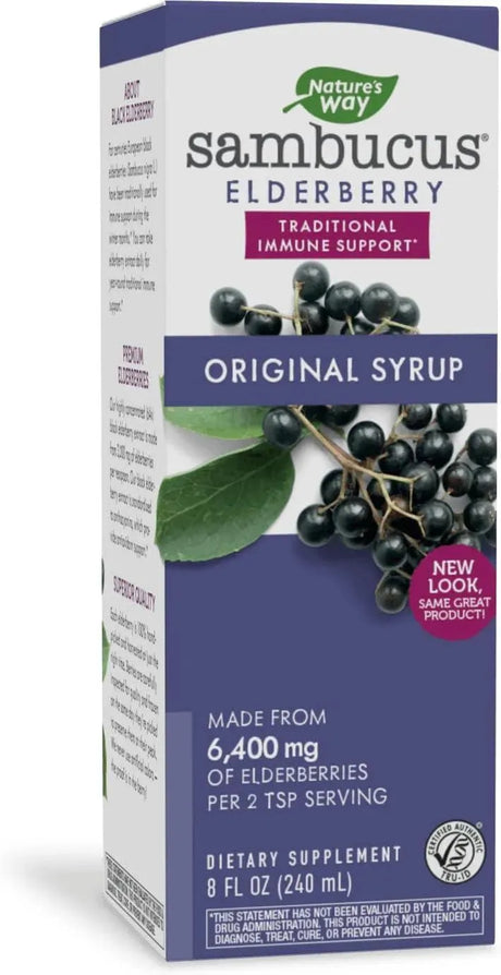 NATURE'S WAY - Nature's Way Sambucus Original Black Elderberry Syrup 240Ml. - The Red Vitamin MX - Suplementos Alimenticios - {{ shop.shopifyCountryName }}