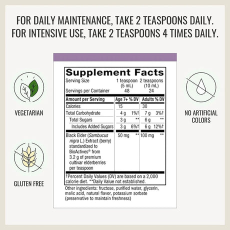 NATURE'S WAY - Nature's Way Sambucus Original Black Elderberry Syrup 240Ml. - The Red Vitamin MX - Suplementos Alimenticios - {{ shop.shopifyCountryName }}