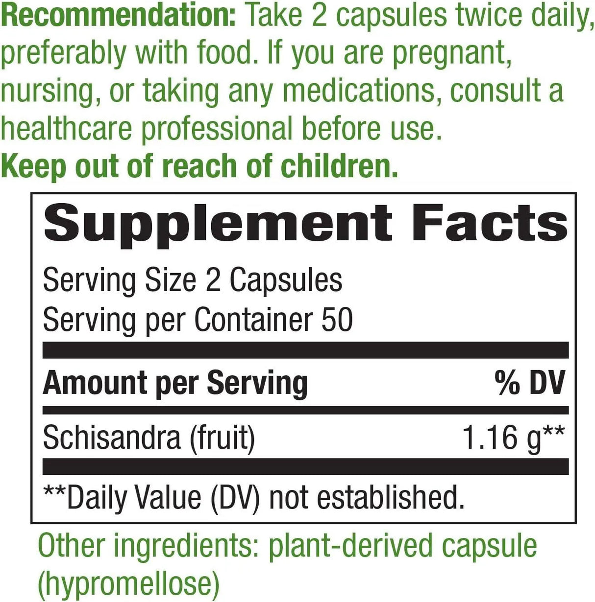 NATURE'S WAY - Nature's Way Schisandra 1160Mg. 100 Capsulas - The Red Vitamin MX - Suplementos Alimenticios - {{ shop.shopifyCountryName }}