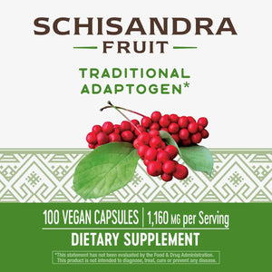 NATURE'S WAY - Nature's Way Schisandra 1160Mg. 100 Capsulas - The Red Vitamin MX - Suplementos Alimenticios - {{ shop.shopifyCountryName }}