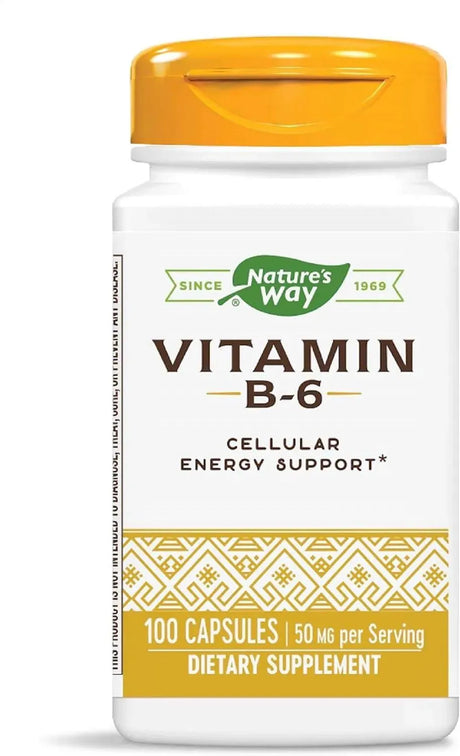 NATURE'S WAY - Nature's Way Vitamin B-6 50Mg. 100 Capsulas - The Red Vitamin MX - Suplementos Alimenticios - {{ shop.shopifyCountryName }}