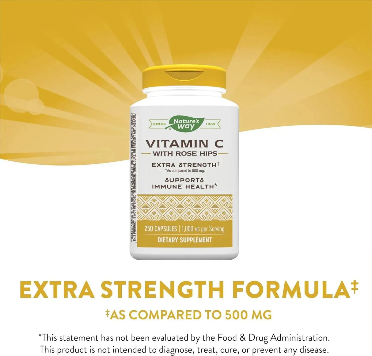 NATURE'S WAY - Nature's Way Vitamin C with Rose Hips 1000Mg. 250 Capsulas - The Red Vitamin MX - Suplementos Alimenticios - {{ shop.shopifyCountryName }}