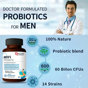 NATURE TARGET - Nature Target Probiotics for Men 90 Tabletas - The Red Vitamin MX - Suplementos Alimenticios - {{ shop.shopifyCountryName }}