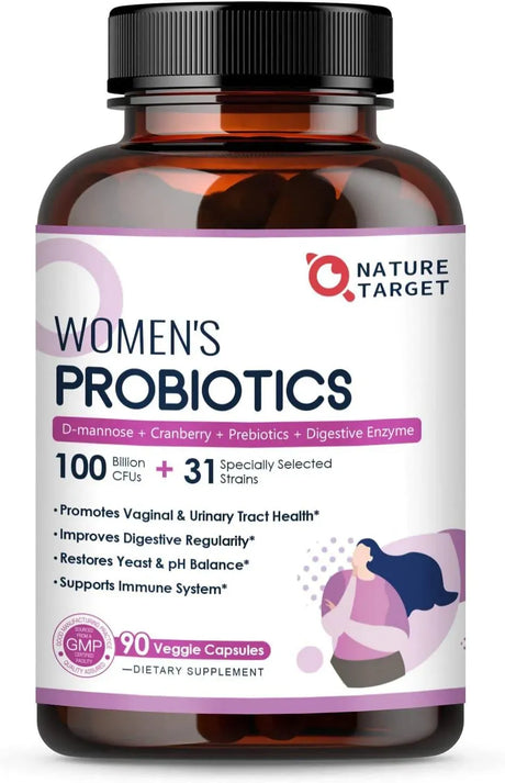 NATURE TARGET - Nature Target Probiotics for Women 100 Billion CFUs 90 Capsulas - The Red Vitamin MX - Suplementos Alimenticios - {{ shop.shopifyCountryName }}