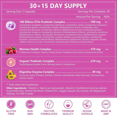 NATURE TARGET - Nature Target Probiotics for Women 100 Billion CFUs 90 Capsulas - The Red Vitamin MX - Suplementos Alimenticios - {{ shop.shopifyCountryName }}