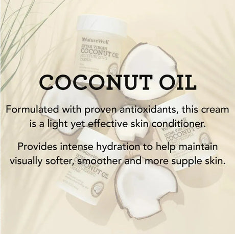 NATURE WELL - NATURE WELL Extra Virgin Coconut Oil Moisturizing Cream 454Gr. - The Red Vitamin MX - Cremas Corporales - {{ shop.shopifyCountryName }}