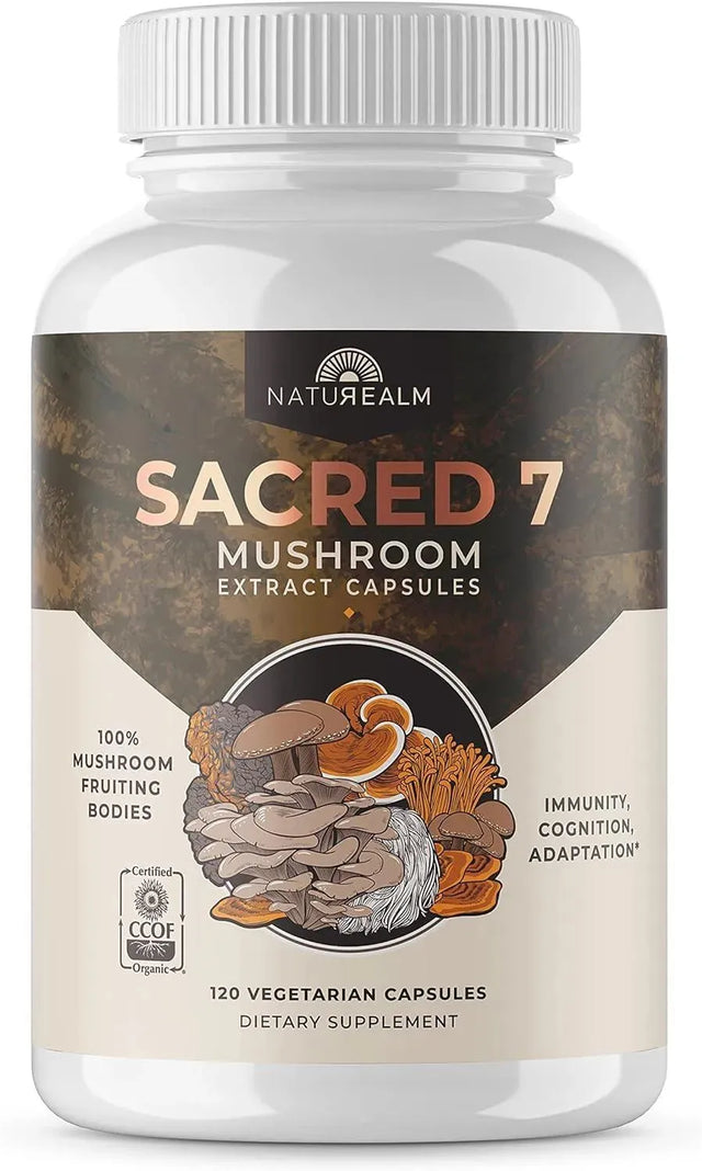 NATUREALM - Naturealm Sacred 7 Mushroom Extract Capsules 120 Capsulas - The Red Vitamin MX - Suplementos Alimenticios - {{ shop.shopifyCountryName }}