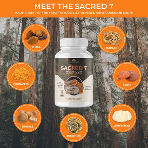 NATUREALM - Naturealm Sacred 7 Mushroom Extract Capsules 120 Capsulas - The Red Vitamin MX - Suplementos Alimenticios - {{ shop.shopifyCountryName }}