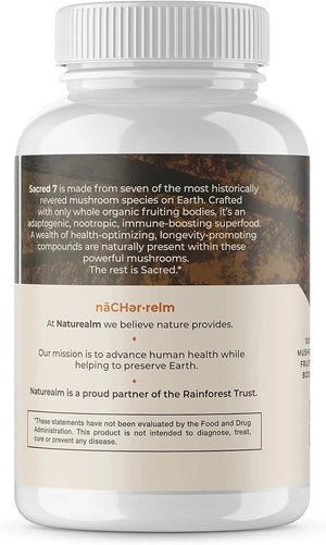 NATUREALM - Naturealm Sacred 7 Mushroom Extract Capsules 120 Capsulas - The Red Vitamin MX - Suplementos Alimenticios - {{ shop.shopifyCountryName }}