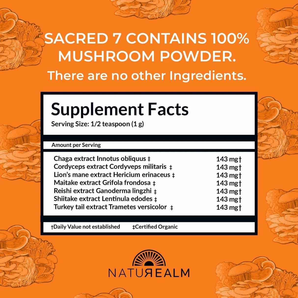 NATUREALM - Naturealm Sacred 7 Mushroom Extract Powder - The Red Vitamin MX - Suplementos Alimenticios - {{ shop.shopifyCountryName }}