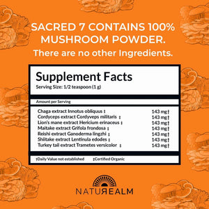 NATUREALM - Naturealm Sacred 7 Mushroom Extract Powder - The Red Vitamin MX - Suplementos Alimenticios - {{ shop.shopifyCountryName }}