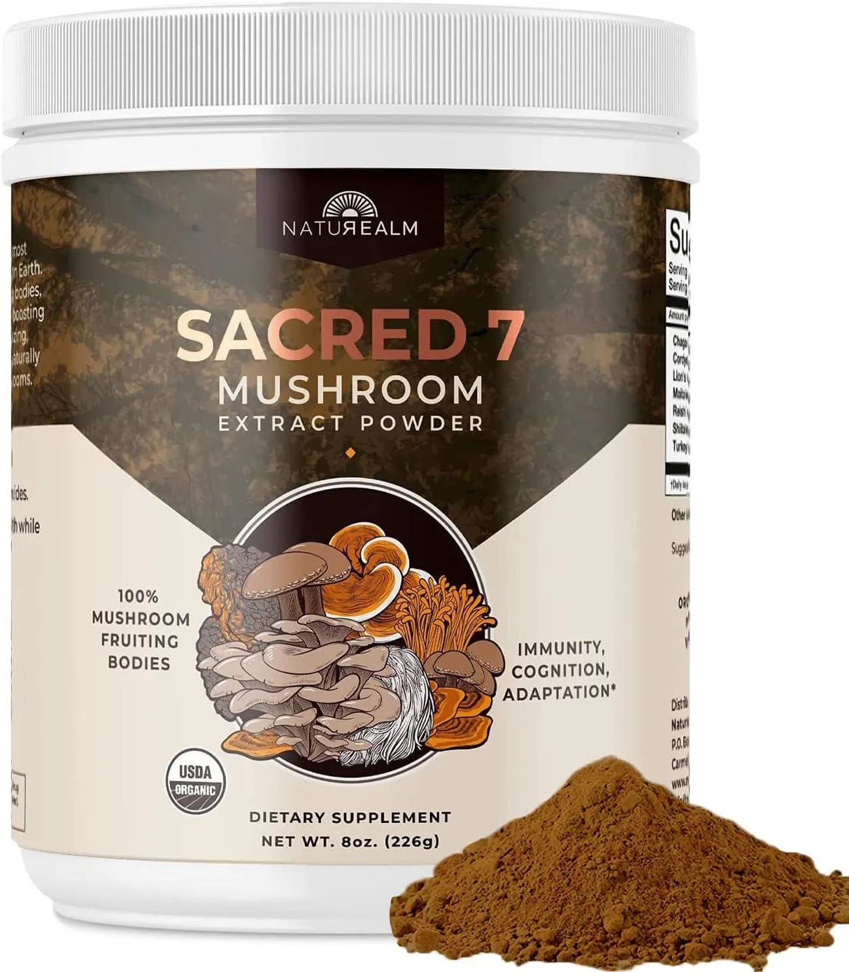 NATUREALM - Naturealm Sacred 7 Mushroom Extract Powder - The Red Vitamin MX - Suplementos Alimenticios - {{ shop.shopifyCountryName }}