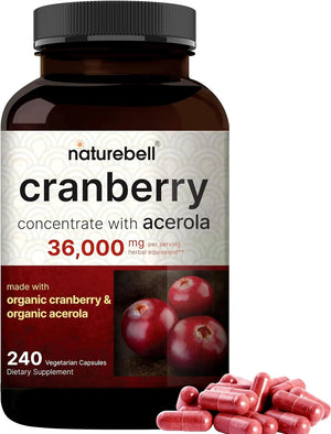 NATUREBELL - NatureBell Cranberry 36,000Mg. with Acerola 240 Capsulas - The Red Vitamin MX - Suplementos Alimenticios - {{ shop.shopifyCountryName }}