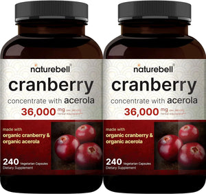 NATUREBELL - NatureBell Cranberry 36,000Mg. with Acerola 480 Capsulas - The Red Vitamin MX - Suplementos Alimenticios - {{ shop.shopifyCountryName }}