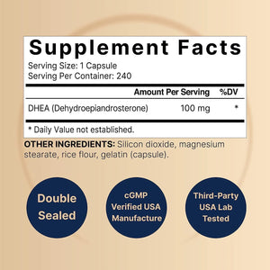 NATUREBELL - NatureBell DHEA 100Mg. 240 Capsulas - The Red Vitamin MX - Suplementos Alimenticios - {{ shop.shopifyCountryName }}