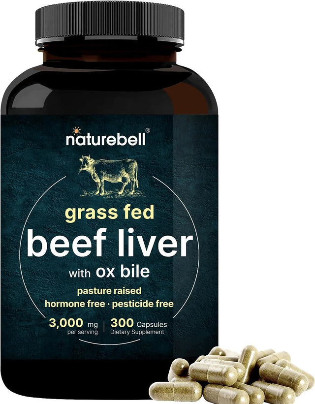 NATUREBELL - NatureBell Grass Fed Beef Liver 3000Mg. 300 Capsulas - The Red Vitamin MX - Suplementos Alimenticios - {{ shop.shopifyCountryName }}