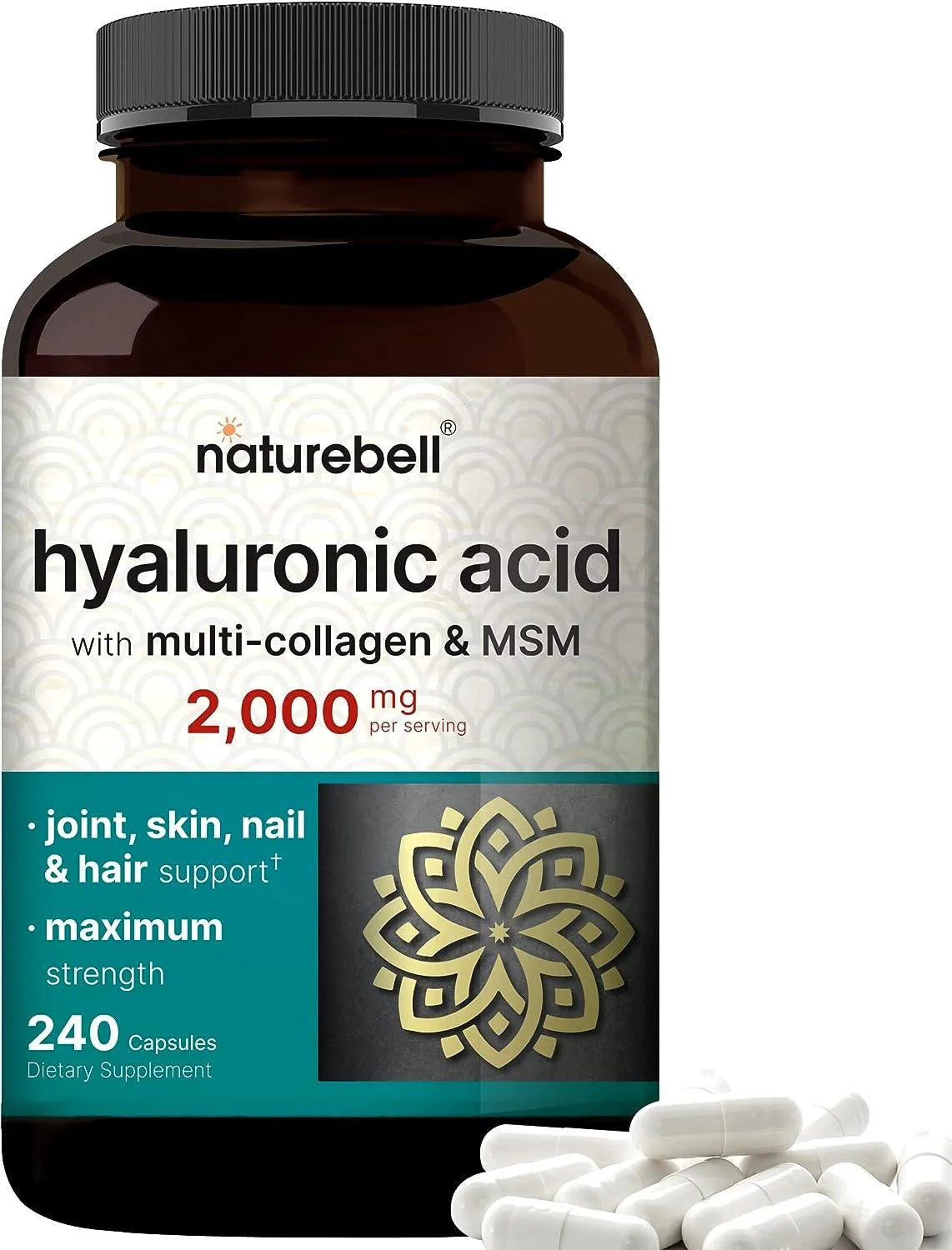 NATUREBELL - NatureBell Hyaluronic Acid Supplements 2000Mg. 240 Capsulas - The Red Vitamin MX - Suplementos Alimenticios - {{ shop.shopifyCountryName }}