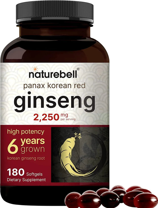 NATUREBELL - NatureBell Korean Red Ginseng Extract 2250Mg. 180 Capsulas Blandas - The Red Vitamin MX - Suplementos Alimenticios - {{ shop.shopifyCountryName }}