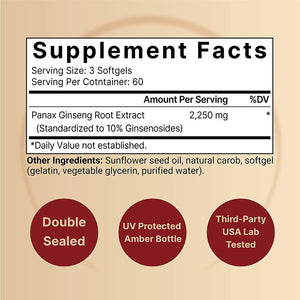 NATUREBELL - NatureBell Korean Red Ginseng Extract 2250Mg. 180 Capsulas Blandas - The Red Vitamin MX - Suplementos Alimenticios - {{ shop.shopifyCountryName }}