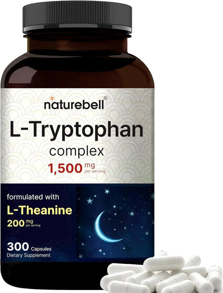 NATUREBELL - NatureBell L Tryptophan 1300Mg. 300 Capsulas - The Red Vitamin MX - Suplementos Alimenticios - {{ shop.shopifyCountryName }}