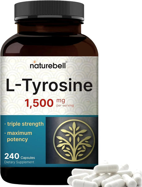 NATUREBELL - NatureBell L Tyrosine 1500Mg. 240 Capsulas - The Red Vitamin MX - Suplementos Alimenticios - {{ shop.shopifyCountryName }}