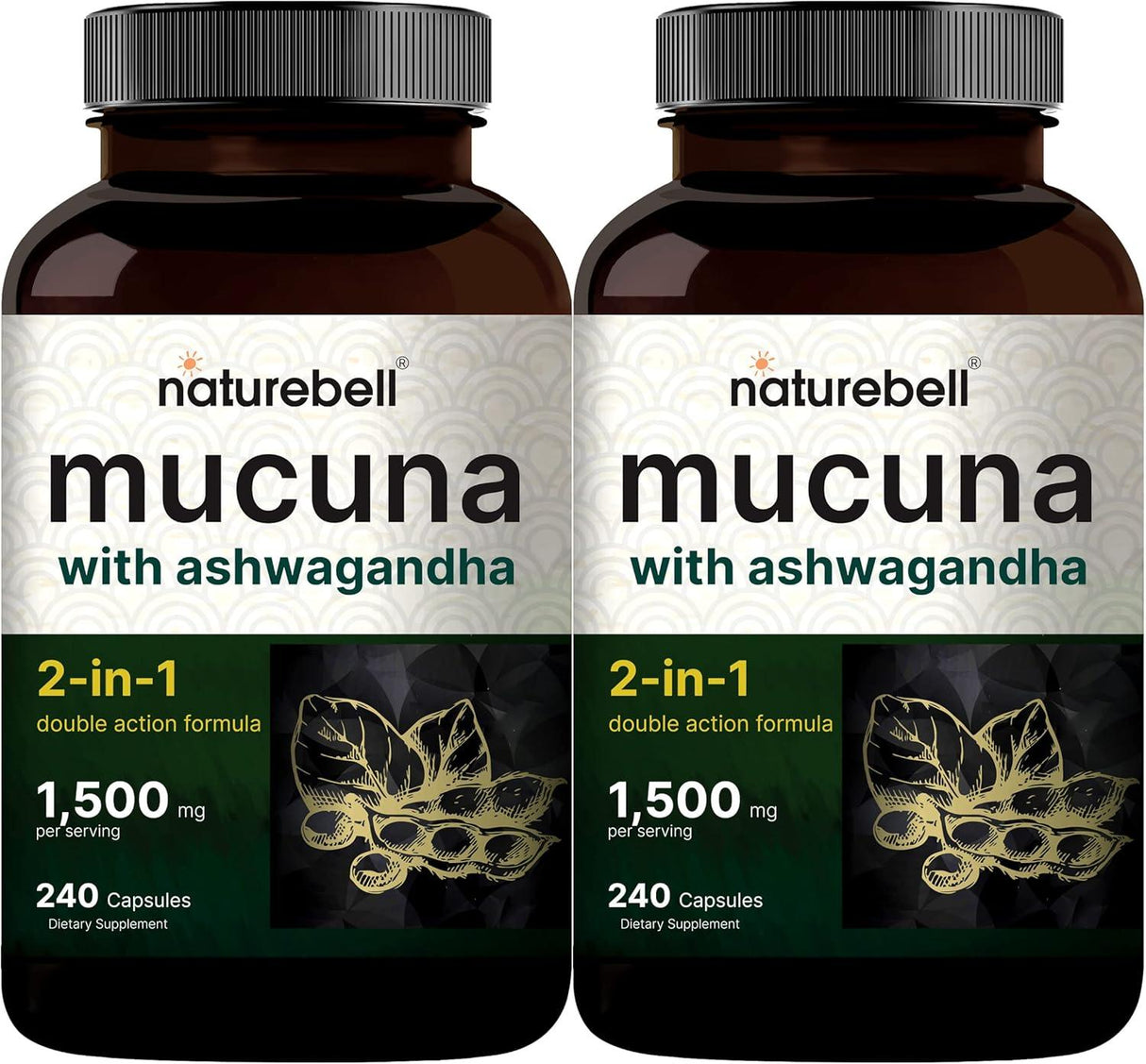 NATUREBELL - NatureBell Mucuna Pruriens 1500Mg. 240 Capsulas 2 Pack - The Red Vitamin MX - Suplementos Alimenticios - {{ shop.shopifyCountryName }}