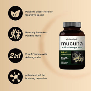 NATUREBELL - NatureBell Mucuna Pruriens 1500Mg. 240 Capsulas 2 Pack - The Red Vitamin MX - Suplementos Alimenticios - {{ shop.shopifyCountryName }}