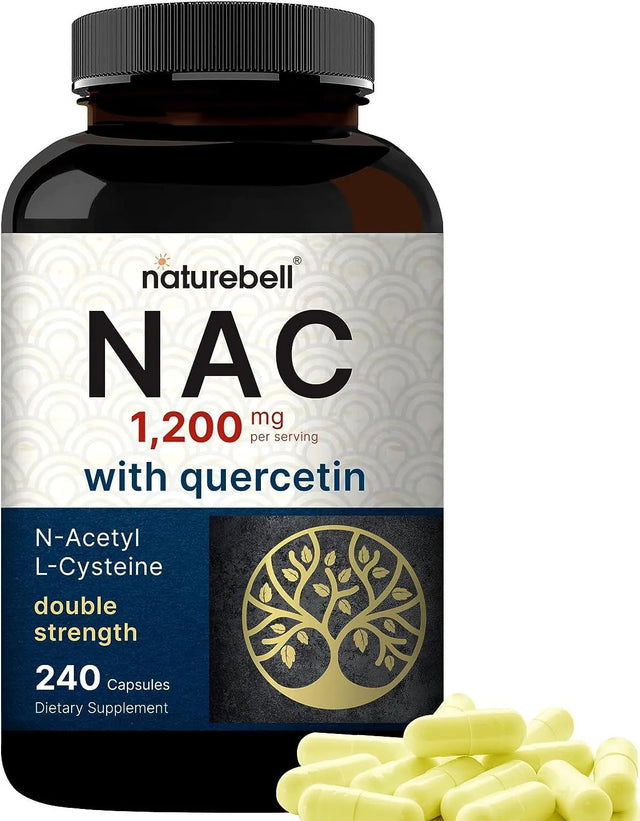 NATUREBELL - NatureBell NAC N-Acetyl Cysteine with Quercetin 1200Mg. 240 Capsulas - The Red Vitamin MX - Suplementos Alimenticios - {{ shop.shopifyCountryName }}