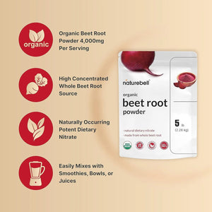 NATUREBELL - NatureBell Organic Beet Root Powder 5 Lbs. - The Red Vitamin MX - Suplementos Alimenticios - {{ shop.shopifyCountryName }}