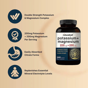 NATUREBELL - NatureBell Potassium 200Mg. + Magnesium 200Mg. 240 Capsulas - The Red Vitamin MX - Suplementos Alimenticios - {{ shop.shopifyCountryName }}