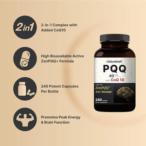 NATUREBELL - NatureBell PQQ 40Mg. 240 Capsulas - The Red Vitamin MX - Suplementos Alimenticios - {{ shop.shopifyCountryName }}