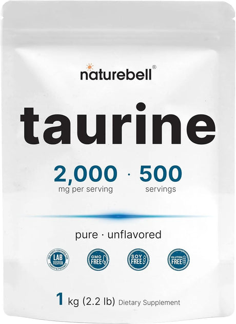 NATUREBELL - NatureBell Pure Taurine Powder 2000Mg. 1 Kg. - The Red Vitamin MX - Suplementos Alimenticios - {{ shop.shopifyCountryName }}