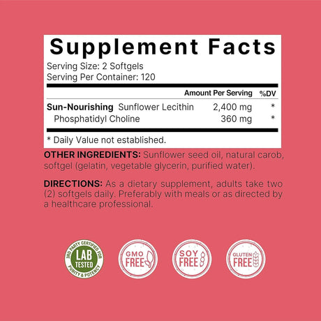 NATUREBELL - NatureBell Sunflower Lecithin 2400Mg. 240 Capsulas Blandas - The Red Vitamin MX - Suplementos Alimenticios - {{ shop.shopifyCountryName }}