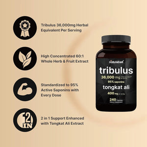 NATUREBELL - NatureBell Tribulus Terrestris 36,000Mg. with Tongkat Ali 240 Capsulas - The Red Vitamin MX - Suplementos Alimenticios - {{ shop.shopifyCountryName }}