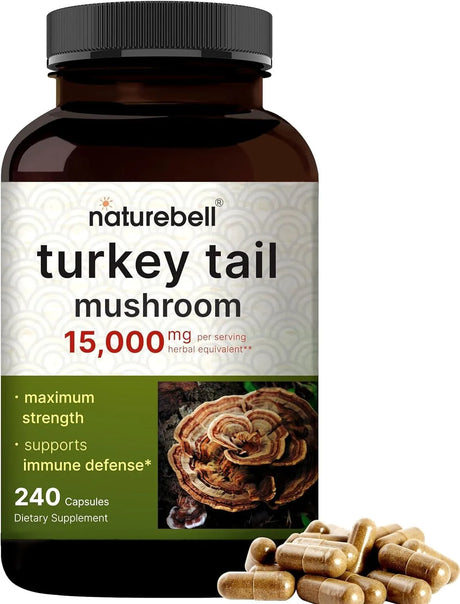 NATUREBELL - NatureBell Turkey Tail 15,000Mg. 240 Capsulas - The Red Vitamin MX - Suplementos Alimenticios - {{ shop.shopifyCountryName }}