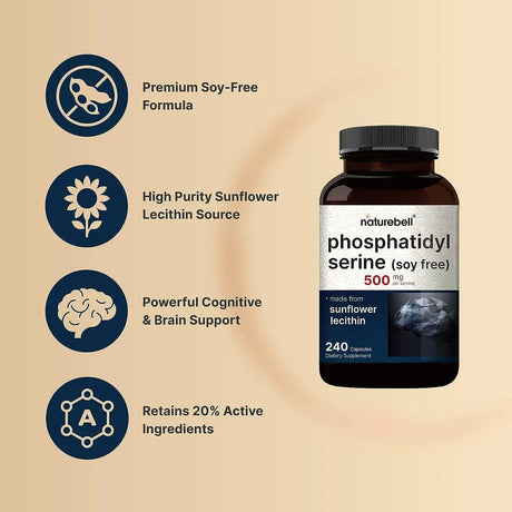 NATUREBELL - NatureBell Ultra Strength Phosphatidylserine 500Mg. 240 Capsulas - The Red Vitamin MX - Suplementos Alimenticios - {{ shop.shopifyCountryName }}