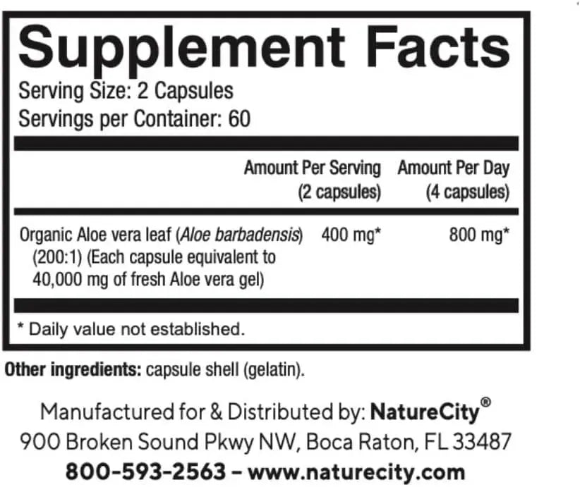 NATURECITY - NatureCity True-Aloe 40,000Mg. 120 Capsulas - The Red Vitamin MX - Suplementos Alimenticios - {{ shop.shopifyCountryName }}