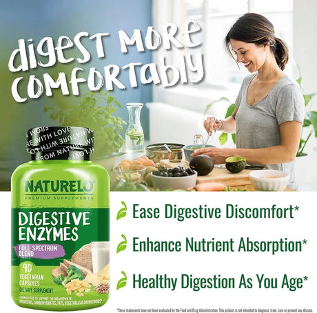 NATURELO - Naturelo Digestive Enzymes 90 Capsulas - The Red Vitamin MX - Suplementos Alimenticios - {{ shop.shopifyCountryName }}