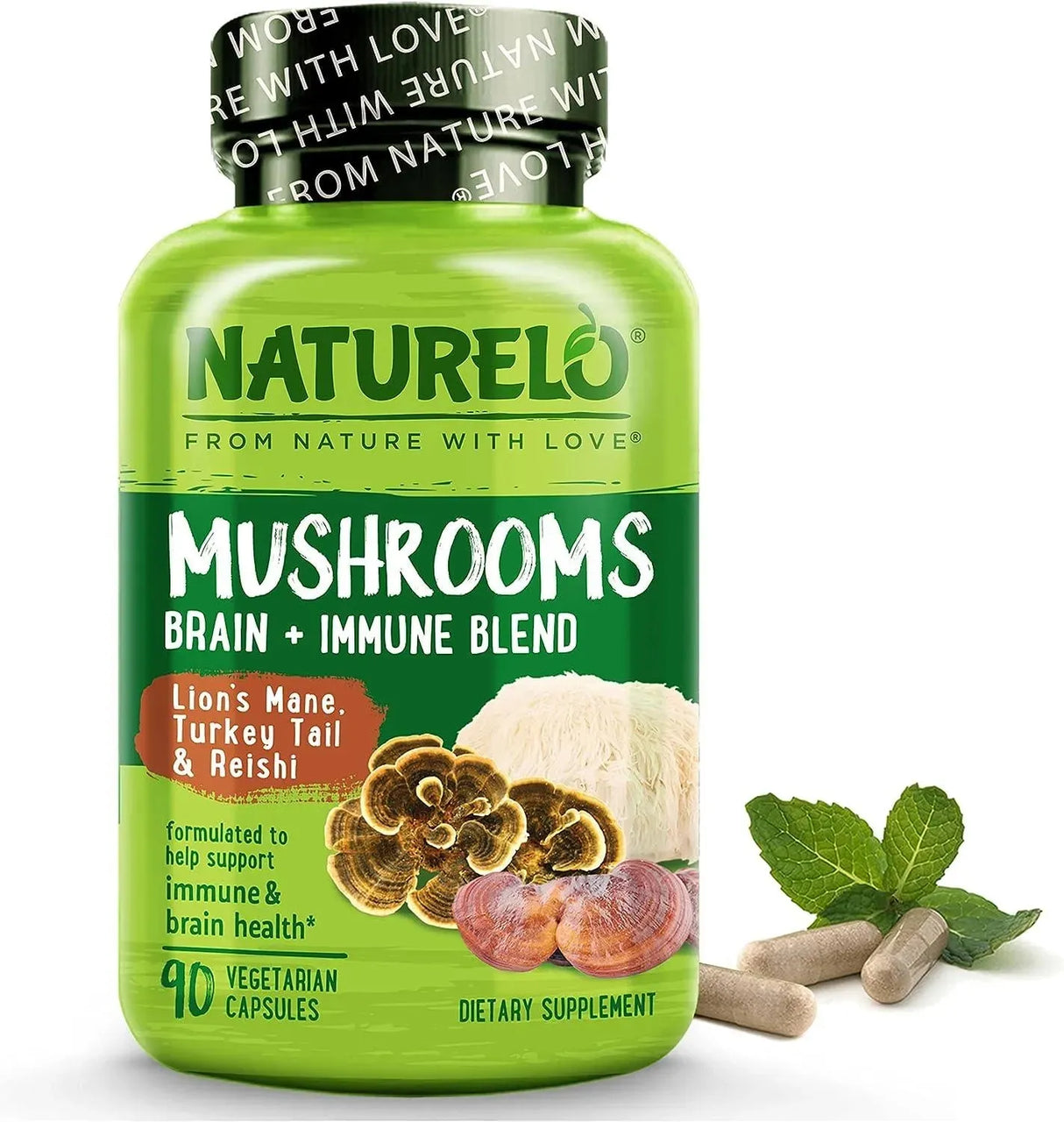 NATURELO - NATURELO Mushrooms Supplement 90 Capsulas - The Red Vitamin MX - Suplementos Alimenticios - {{ shop.shopifyCountryName }}