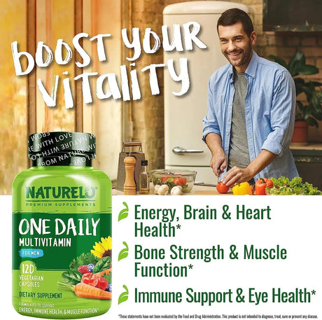 NATURELO - Naturelo One Daily Multivitamin for Men 120 Capsulas - The Red Vitamin MX - Suplementos Alimenticios - {{ shop.shopifyCountryName }}