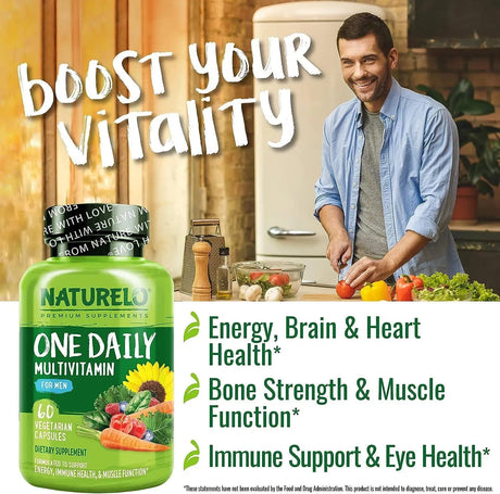 NATURELO - Naturelo One Daily Multivitamin for Men 60 Capsulas - The Red Vitamin MX - Suplementos Alimenticios - {{ shop.shopifyCountryName }}