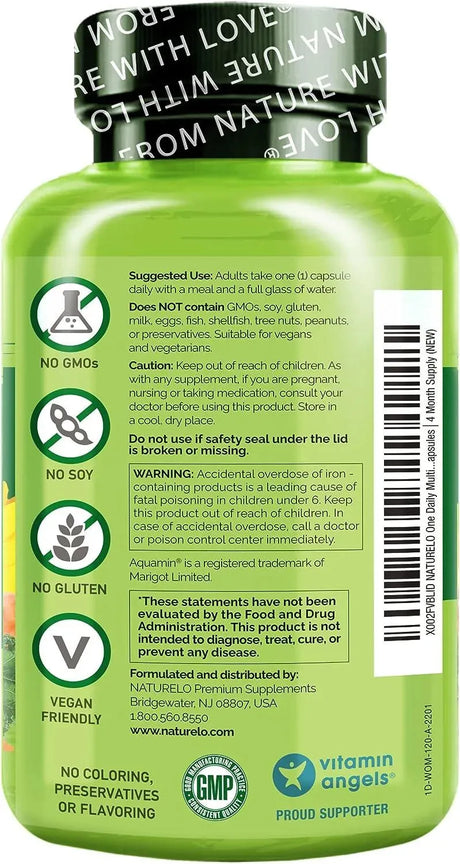 NATURELO - Naturelo One Daily Multivitamin for Women 120 Capsulas - The Red Vitamin MX - Suplementos Alimenticios - {{ shop.shopifyCountryName }}